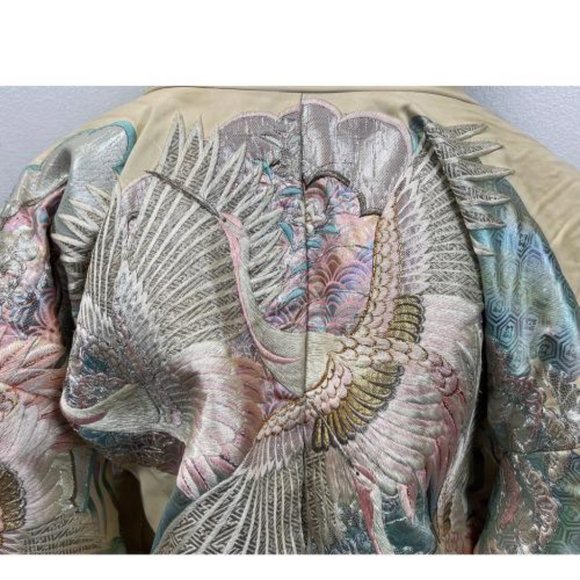 ANTIQUE JAPANESE WEDDING CEREMONIAL KIMONO DRESS COAT - Picture 15 of 15